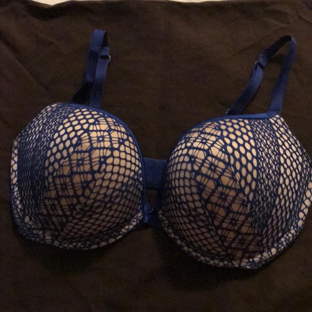 Blue push-up bra 36 DDD